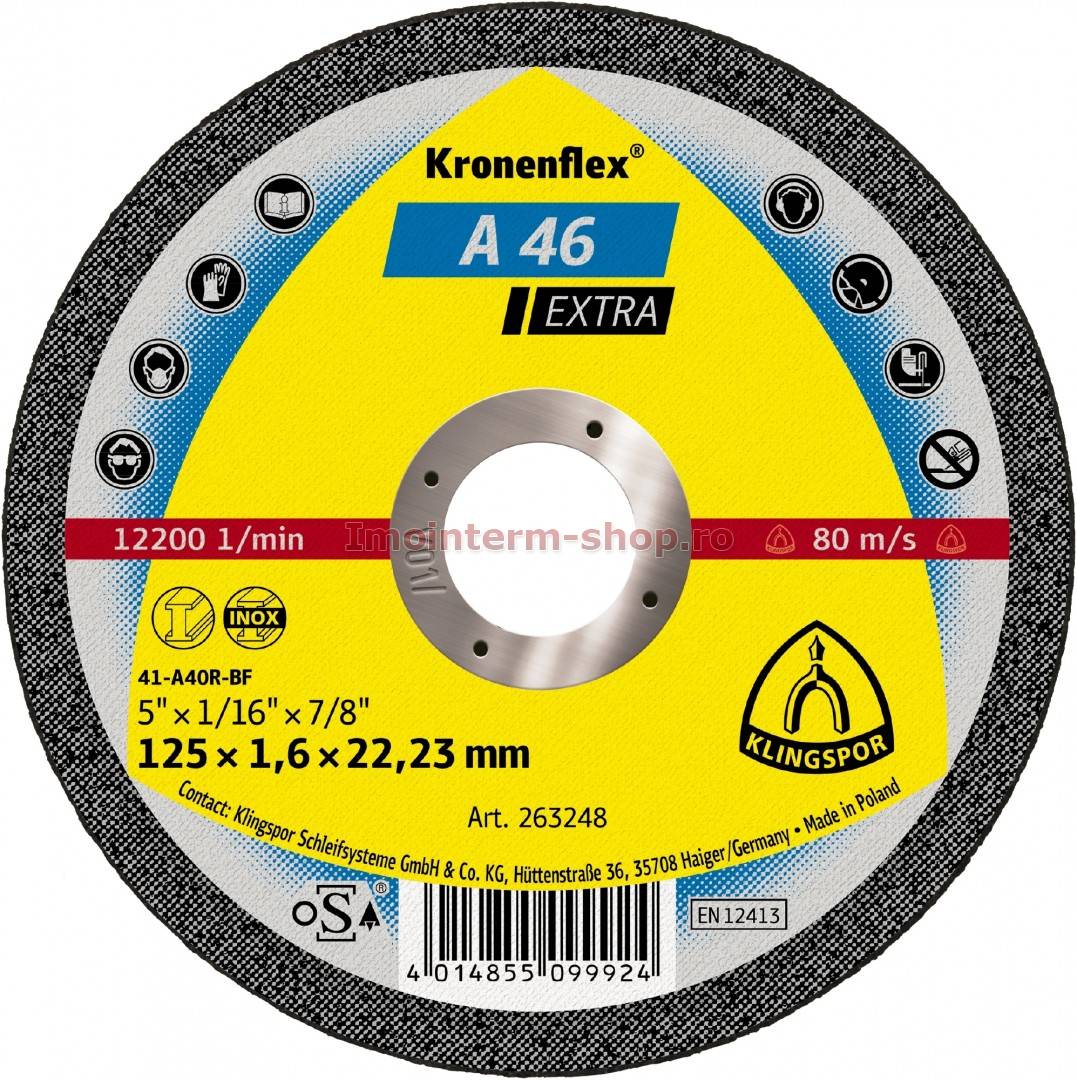 Disc de debitat Kronenflex A346 Extra 125*1.6*22.2