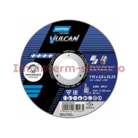 Disc de slefuit otel Norton Vulcan 115*6,4*22.2
