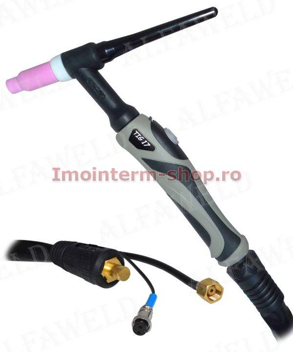 Pistol WIG/TIG SR17 cu gat flexibil si cablu de 4m complet echipat